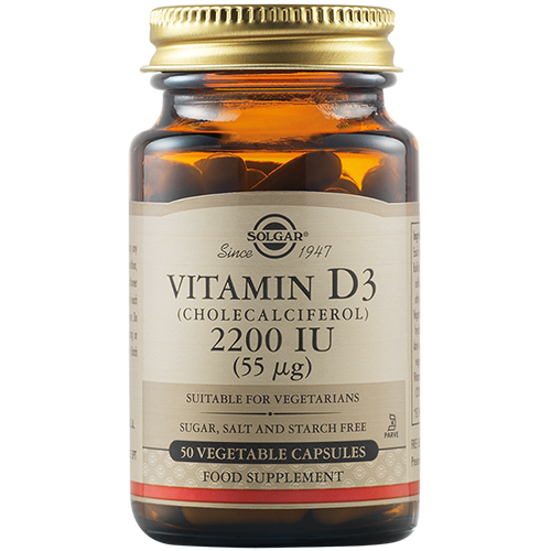 VITAMIN D3 (CHOLECALCIFEROL) 2200 IU (55 µG) VEGETABLE CAPSULES Solgar